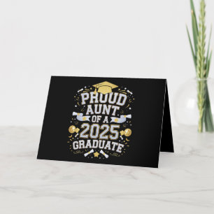 Carte De Remerciements Tante fière d'un diplômé de 2025 Remise des diplôm