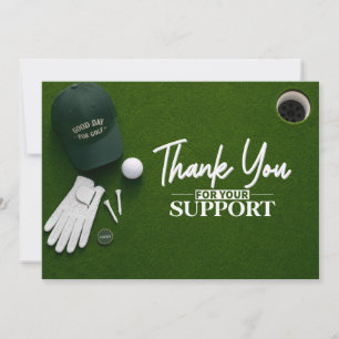 Carte De Remerciements Tapis de putting de golf vu de dessus