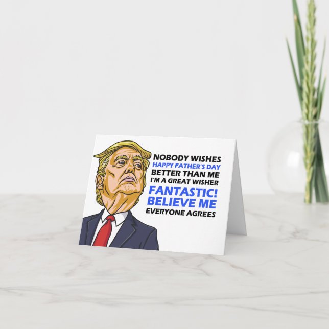 Carte De Remerciements Tarjeta Funny Fathers Day Card - Donald Trump Card (Devant)