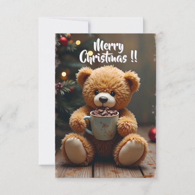 Carte De Remerciements Tarjeta navideña Teddy #3 (Devant)