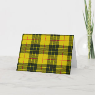 Carte De Remerciements Tartan jaune