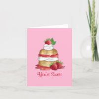 Tarte-gâteau de fraise courte rose Vous êtes sucré