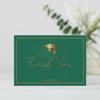 Carte De Remerciements Tassel de Mortier Minimaliste