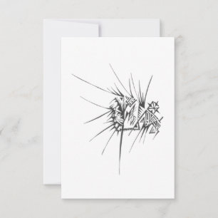 Carte De Remerciements Tatouage Tribal Abstrait Noir Blanc Homme Triangle
