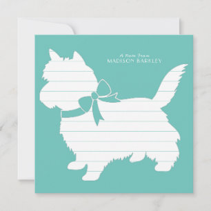 Carte De Remerciements Tchiot de chien Terrier Cairn