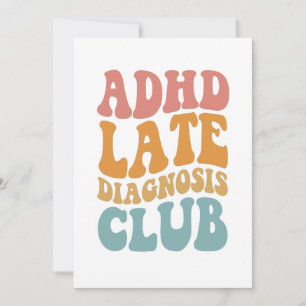 Carte De Remerciements TDAH diagnostic tardif Club Funny Neurodiversity C