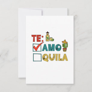 Carte De Remerciements Te Amo Tequila Cinco De Mayo Drôle 