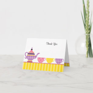 Carte De Remerciements Tea Party Thank You Note