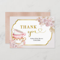 Carte de remerciements Tea Party vintage