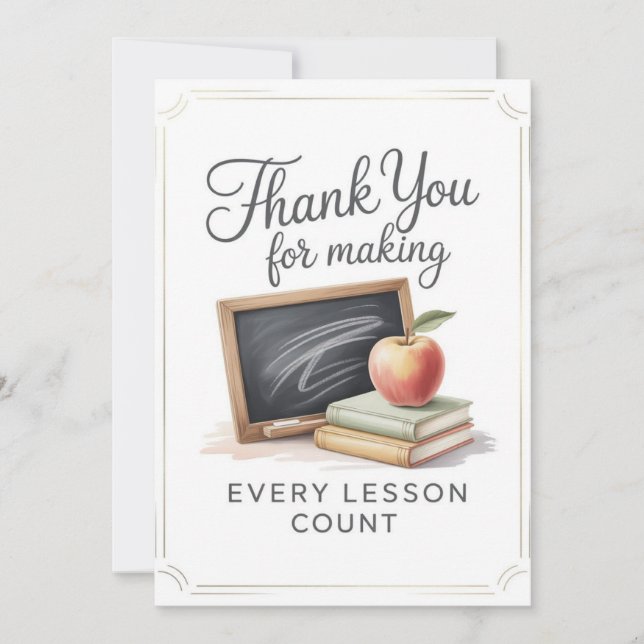 Carte De Remerciements Teacher Thank You Card (Devant)