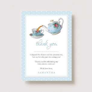 Carte De Remerciements Teacups Baby shower Tea Party