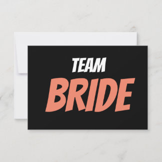 Carte De Remerciements Team Bride