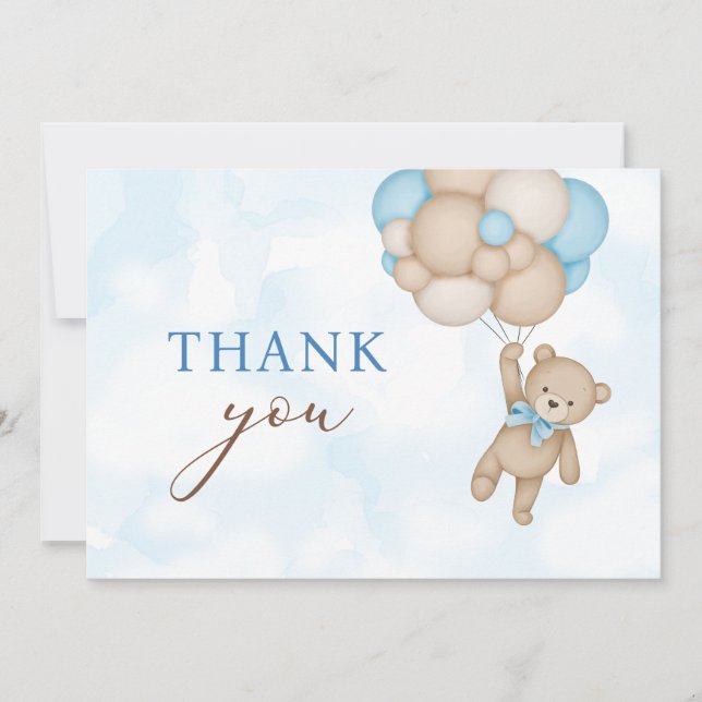 Carte De Remerciements Teddy Bear Baby (Devant)