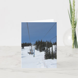 Carte De Remerciements Télésiège à Big White, station de ski