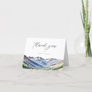 Carte De Remerciements TELLURIDE Colorado Skyline Mountain Destination