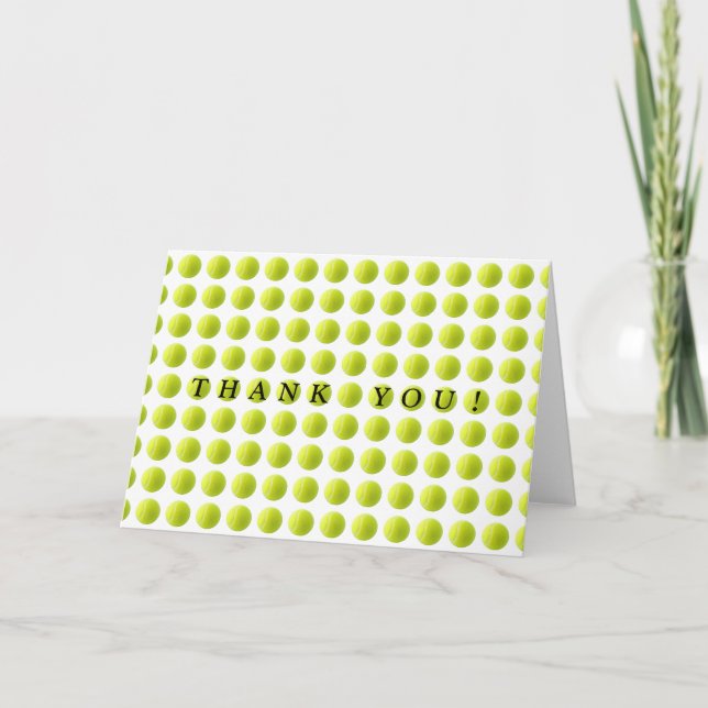 Carte De Remerciements Tennis Ball Thank You Card (Devant)