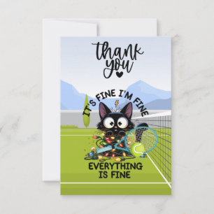 Carte De Remerciements Tennis Je vais bien tout est bien drôle