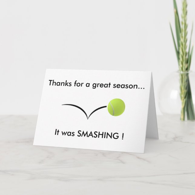 Carte De Remerciements Tennis Thank You Card (Devant)