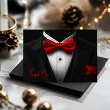 Tenue de soirée rouge et noir pour hommes pour fêt