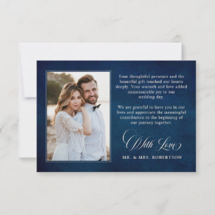 Carte De Remerciements Terracotta Marine Bleu Vert Mariage géométrique