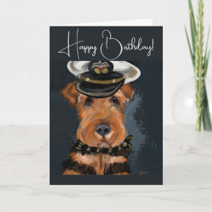 CARTE DE REMERCIEMENTS TERRIER AIREDALE