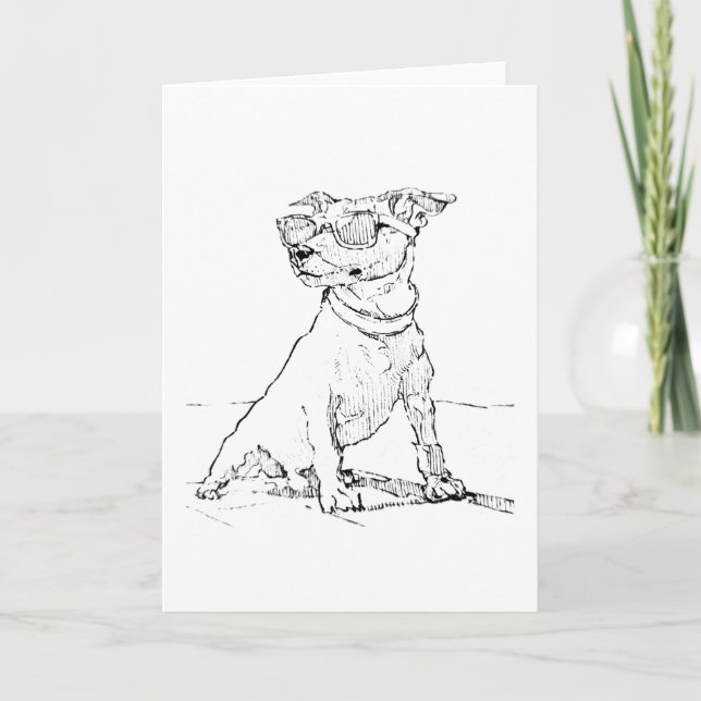 Carte De Remerciements Terrier Jack Russell  (Devant)
