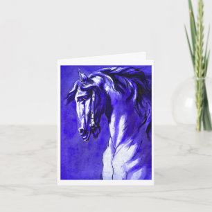 Carte De Remerciements Tête de chevaux (Violet)