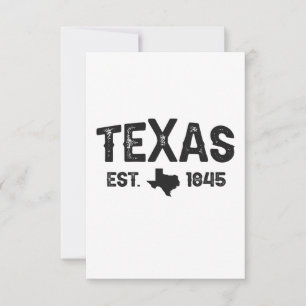 Carte De Remerciements Texas Est 1845 American State Patriotic Gift