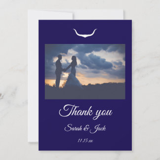 Carte De Remerciements Texas Longhorn Wedding Flat Thank You Card