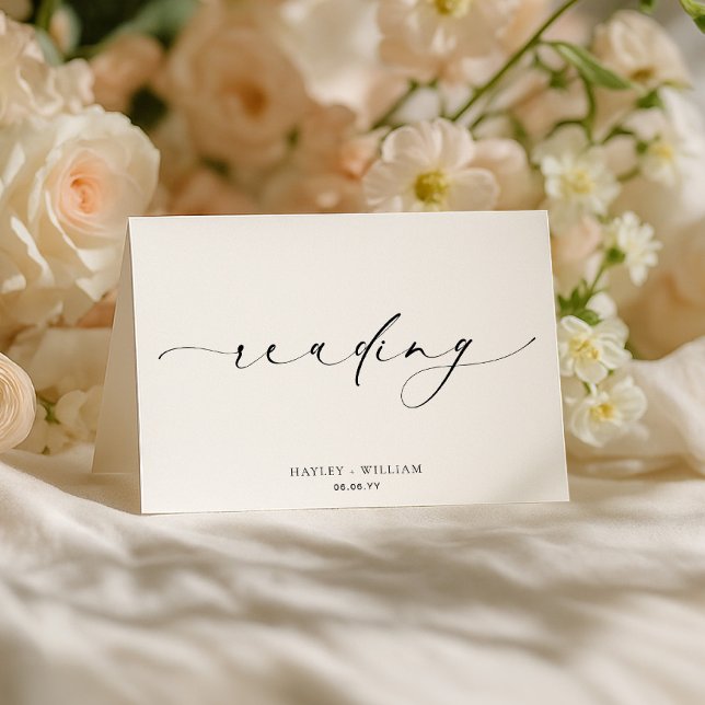 Carte De Remerciements Texte de lecture de mariage Ellesmere (Créateur téléchargé)