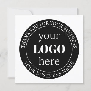 Carte De Remerciements Texte modifiable & Votre logo ou autre conception