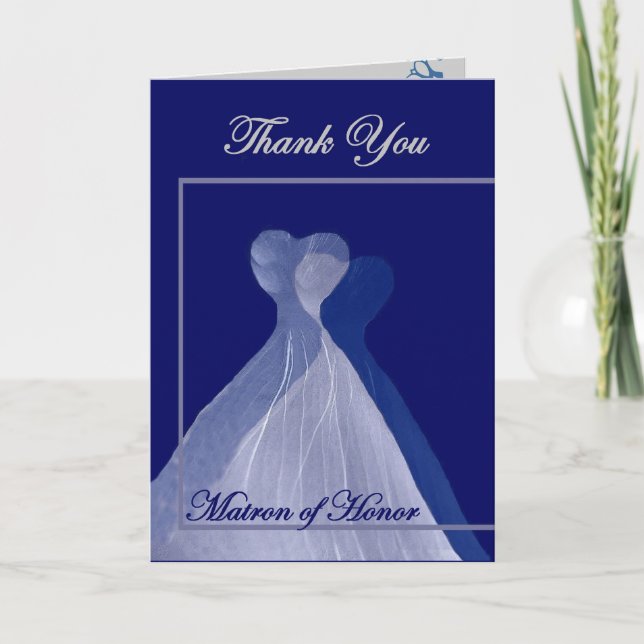 Carte De Remerciements THANK Matron of Honor (Devant)