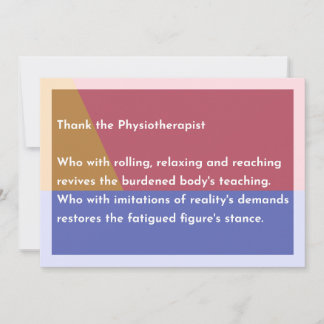 Carte De Remerciements Thank the Physiotherapist