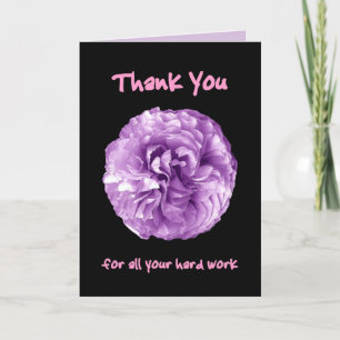 Carte De Remerciements THANK YOU Admin Professionals Day PURPLE