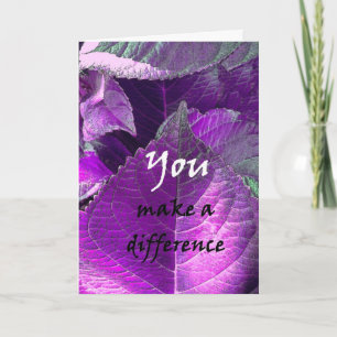 Carte De Remerciements THANK YOU Admin Professionals Day PURPLE LEAVES