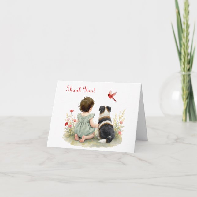 Carte De Remerciements Thank You Baby Shower Notes (Devant)