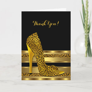 Carte De Remerciements Thank You Birthday Party Leopard 3
