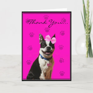 Carte De Remerciements Thank You Boston Terrier Greeting Card