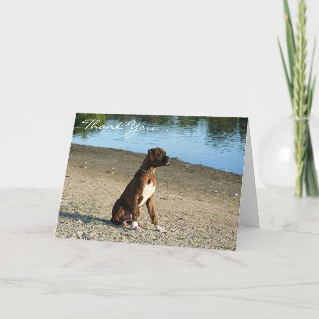 Carte De Remerciements Thank You Boxer Puppy Greeting card (Devant)