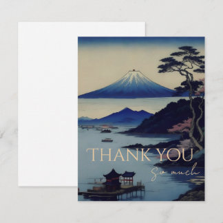 Carte De Remerciements Thank you card Japanese Mount Fuji Landsca