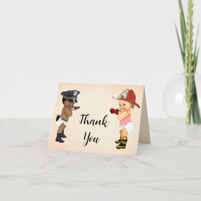 Carte De Remerciements Thank You Card Little Recruit Baby Shower (Devant)