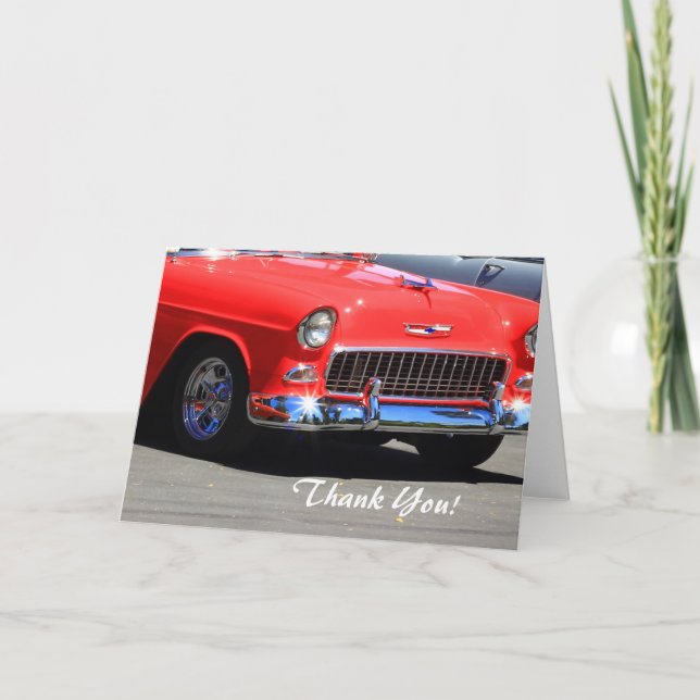 Carte De Remerciements Thank You Classic Red Car greeting card (Devant)