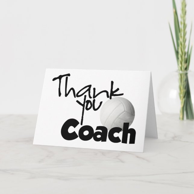 Carte De Remerciements Thank You Coach (Devant)