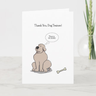 Carte De Remerciements Thank You Dog Entrainer Cards, Funny Dog Cartoon