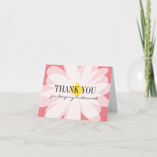 Carte De Remerciements Thank you for be my bridesmaid flower cards