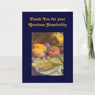 Carte De Remerciements Thank You for your Gracious Hospitality Template