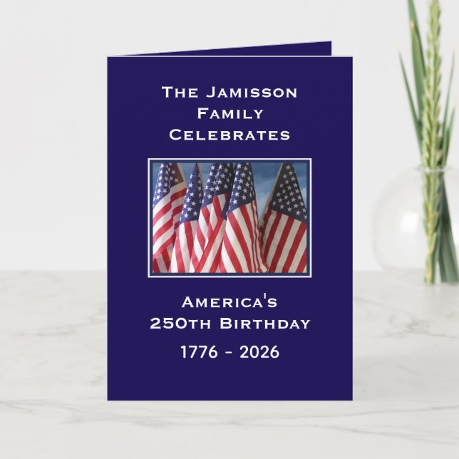 Carte De Remerciements Thank You For Your Service America's 250th  (Devant)