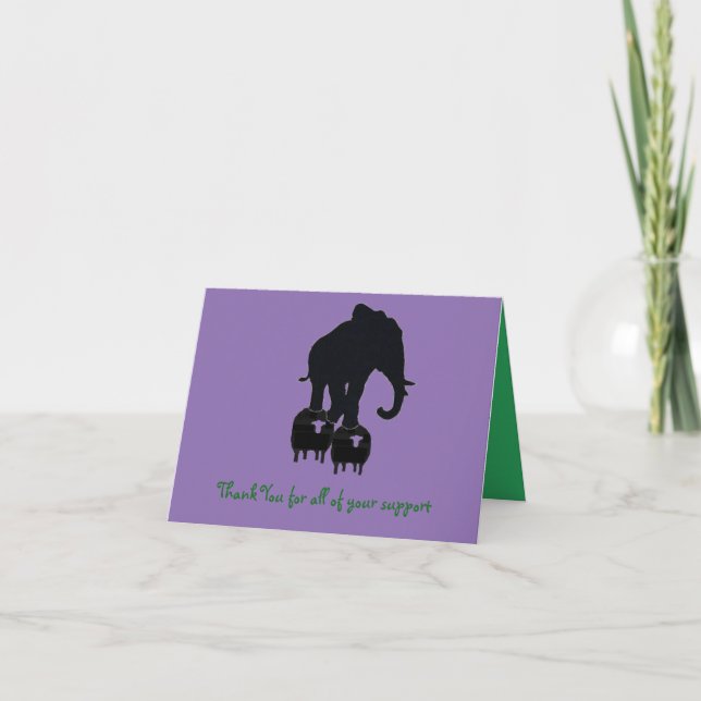 Carte De Remerciements Thank you for your support (Devant)