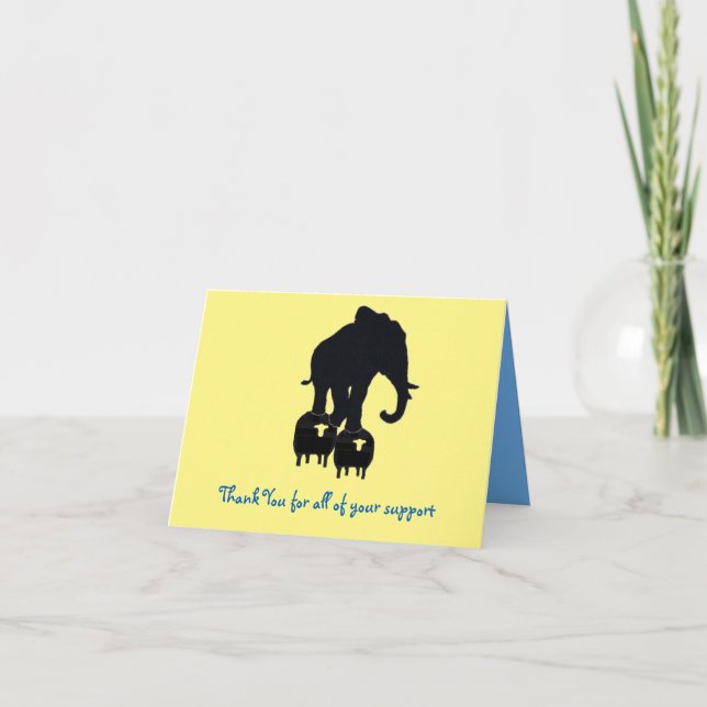 Carte De Remerciements Thank You for your support (Devant)