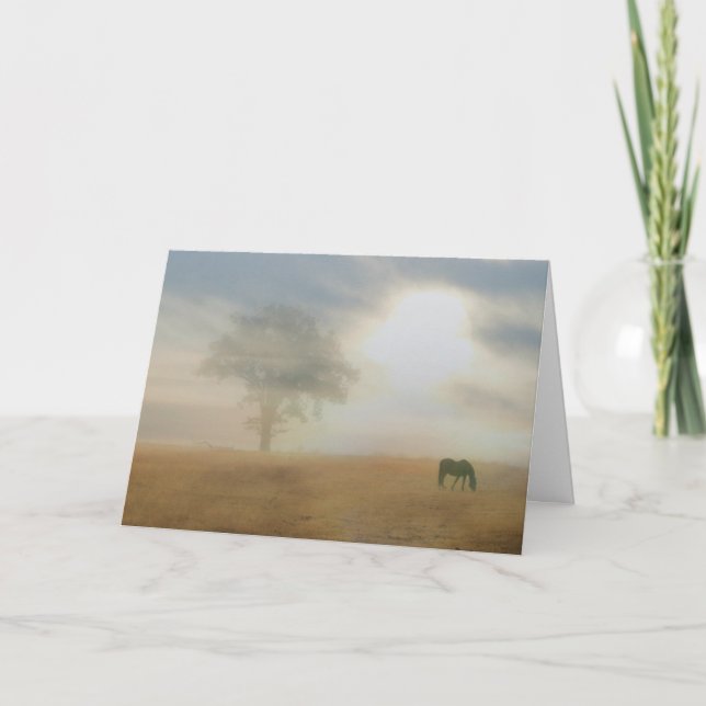 Carte De Remerciements Thank you for your sympathy horse and sun card (Devant)